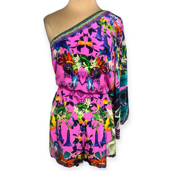Camilla magenta pink multicolor One Shoulder Playsuit
Exotica Erotica size L - Picture 3 of 8